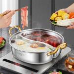 New Arrival 28cm Hot Pot Multi-user Hotpot Induction Soup Pot 304 Stainless