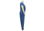 Lotus Leaf Sleeve Womens Jumpsuit Pajamas , Elegant One Piece Romper Pajamas