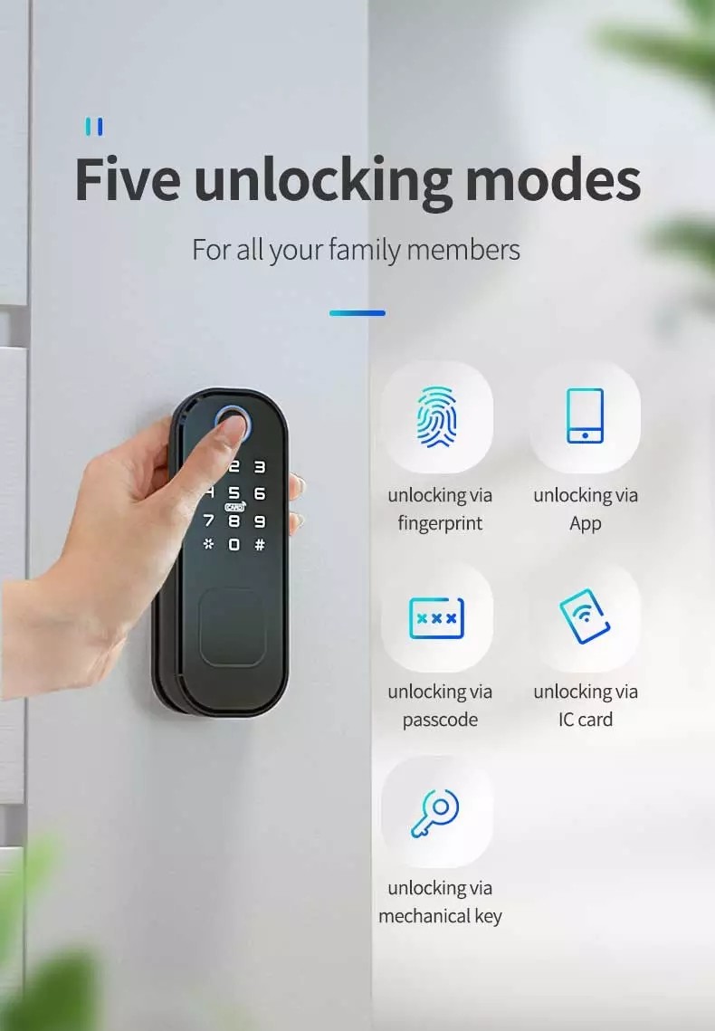 Keyless WiFi Home Electric Keypad Deadbolt 12V Rim Door Locks