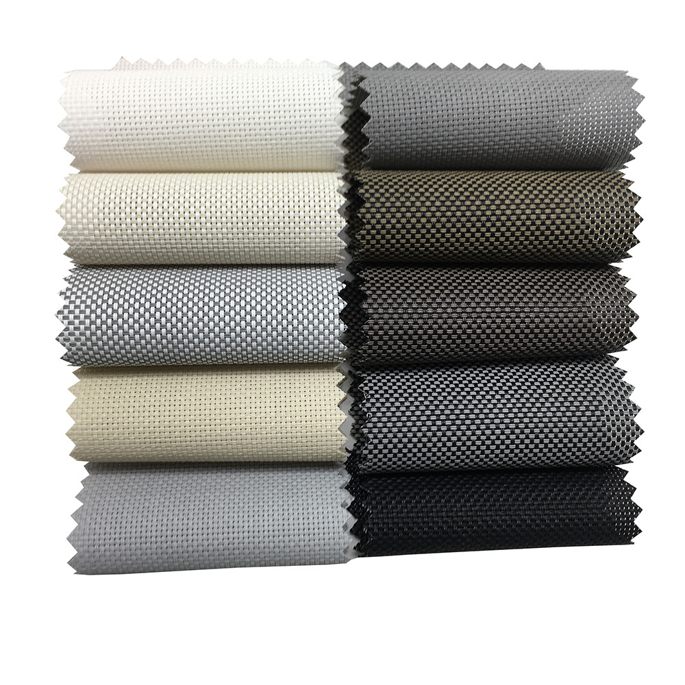 Outdoor Window Fiberglass Sunscreen Shade Roller Blind Fabric 1% Openness