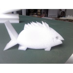 Horizontal CNC Foam Cutting Machine With Oscillating Blade For Special Shape