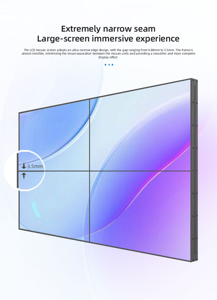 46Inch Indoor Seamless LCD Video Wall Lcd Splicing Screen Lcd Panel Monitor Display Screen With Ultra Narrow 3.5mm Bezel