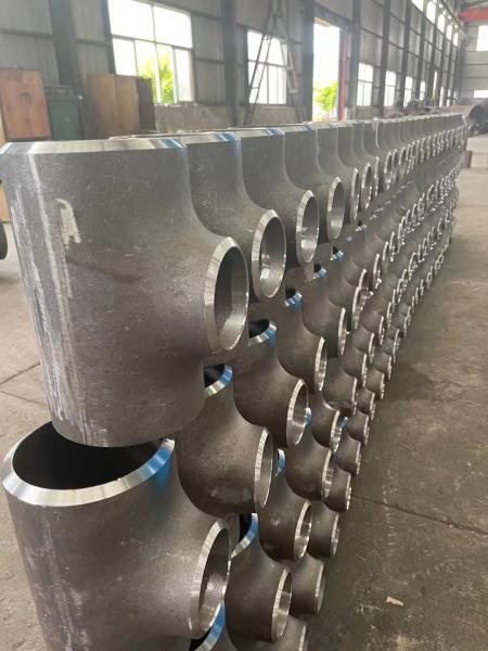 Ss304 Ss321 Ss316l Butt Weld Tee Pipe Fittings 24" Black Painting