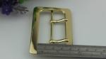 Hanging gold and gunmetal color zinc alloy custom double pin belt buckle for