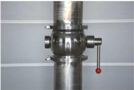 China Pneumatic Drive Half Ball Valves , High Speed Clamp / Flange Fixed Valve factory
