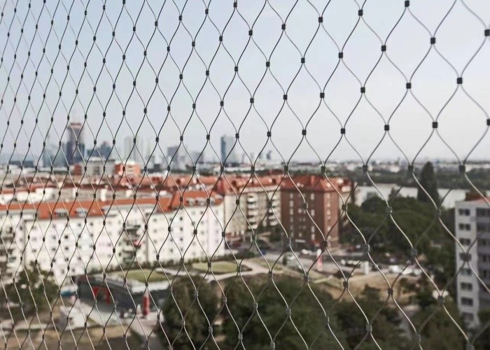 10*10mm Ferrule Connected Wire Rope Mesh Stainless Steel Cable Netting for Decoration