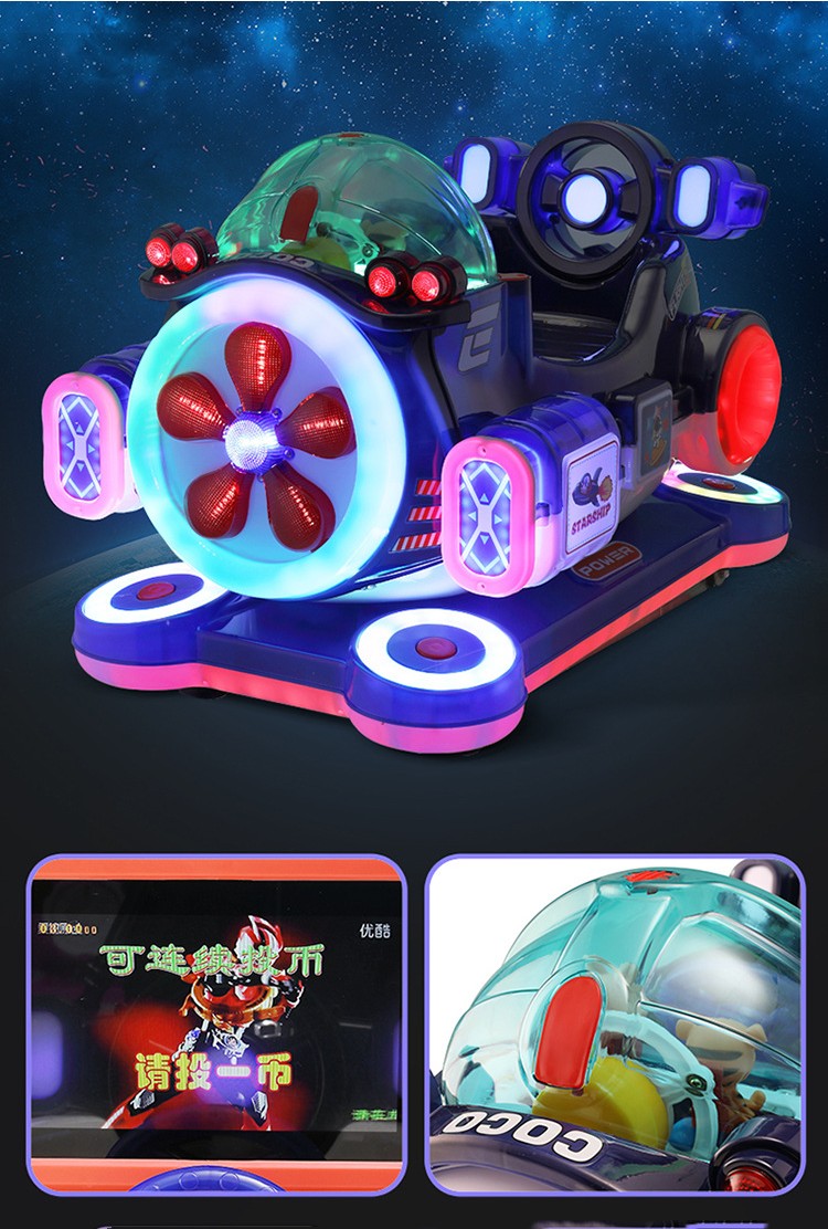Metal Acrylic Airplane Electric Coin Operated Kiddie Ride For Amusement Park