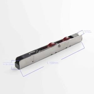 China Stainless Steel Nylon Wheel Roller for Hotel Villa Apartment Sliding Door 12*18*158mm factory