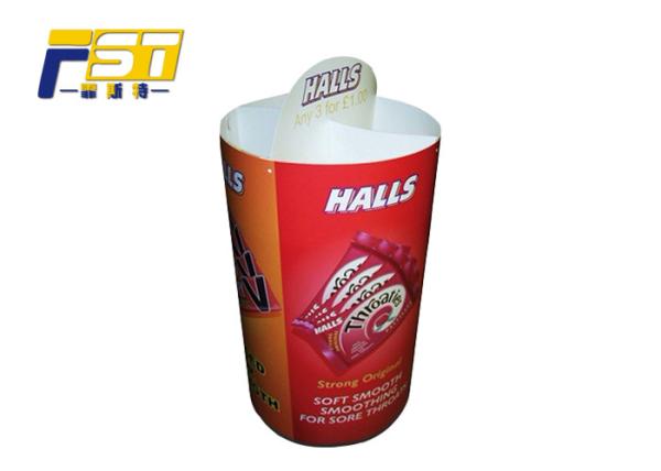 Art Paper Chocolate Promotional Dump Bins Easy Assembled Glossy / Matte Film