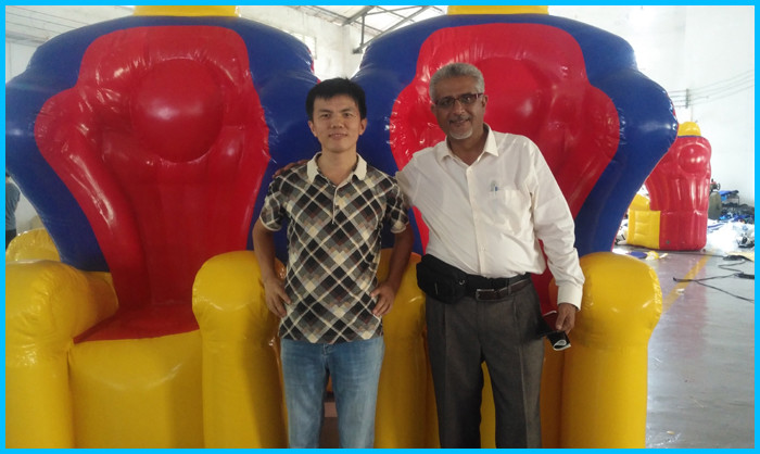 Large commercial grade digital printing GAINS inflatable bottle made of certified lead free material