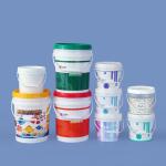 100% Material Food Grade 1L Clear Plastic Bucket With Customized Printing Label