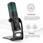 Bidirectional Stereo Cardioid Vocal Microphone 5V USB c condenser microphone