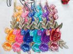 Hot Fix Embroidery Lace Applique with Different Color