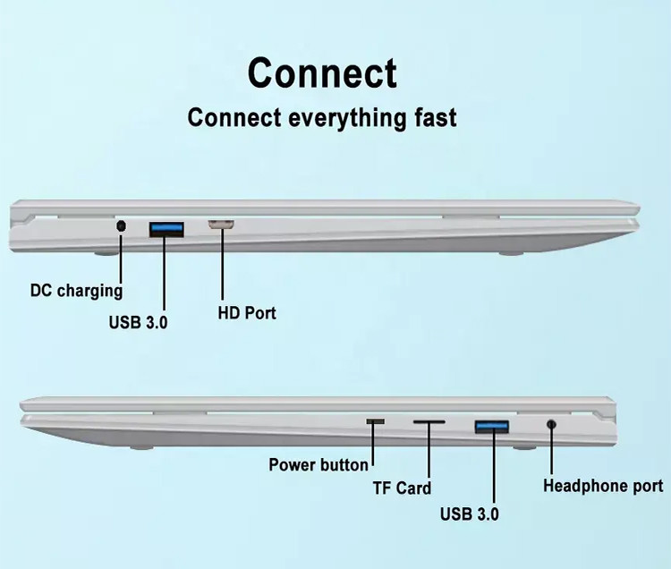 Mini 13.3 Inch Laptops Computer PC Intel UHD Graphics