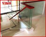 Straight Stringer Staircase VK11S 304 Stainless Steel,Glass Tread,12mm Tempered