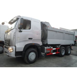China HOWO A7 6X4 Dump Truck With One Sleeper Cabin Front Axle Steering With Double T - Cross Section Beam factory