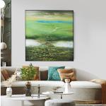Hand Painted Abstract Flower Oil Painting Colorful Wall Art Decor Canvas