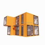 s Modern Double-Story Glass Walls Container House using 50/75/100mm Wave