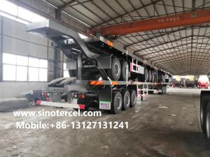 China 3 Axle Flat Bed Semi Trailer 35-50 Tons factory