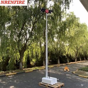 China 4x120W LED lamps mounted roof mast light 4.5m pneumatic telescopic mast, vehicle roof mount mast light tower factory