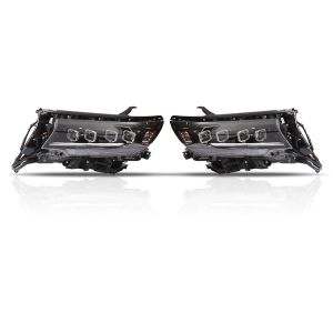 Upgradeable Toyota PRADO Headlights Three Lens Car Led Headlamps