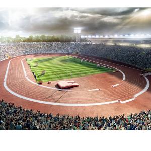 China Non Toxic Jogging Track Material Eco-Friendly Synthetic Sports Flooring factory
