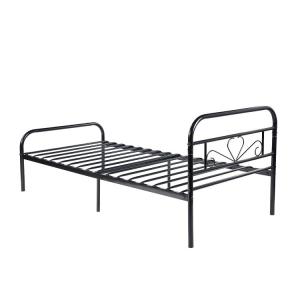 China Sturdy Cast Iron Black Metal Platform Bed Vintage Headboard For Bedroom Furniture factory