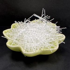 48mm Transparent PP Macro Fiber Wave For Waterproof Layer And Buffer Layer Of