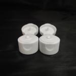 White PP 20mm Flip Top Cap , Ribbed Closure Disc Top Closure