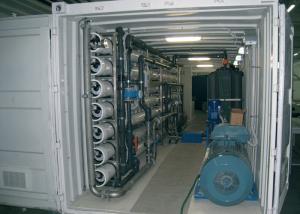 China Containerized seawater desalination plant RO system for drinking water production 20m3 / hour factory