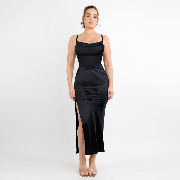 Elastic Waist Maxi Bodycon Dress Custom Built In Corset Bodysuit for Women and Ladies