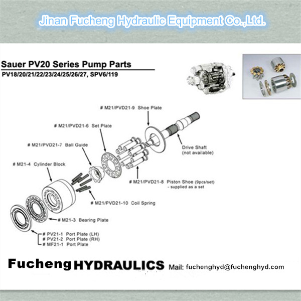 Sauer PV series hydraulic pump PV, SPV20 hydraulic piston pump with high pressure