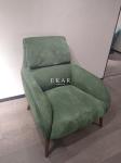 Living Room Upholstery Modern Arm Fabric Leisure Chair With Ottoman