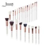 Jessup 25pcs White/Rose gold Natural Makeup Brushes Set ShenZhen Makeup Brush