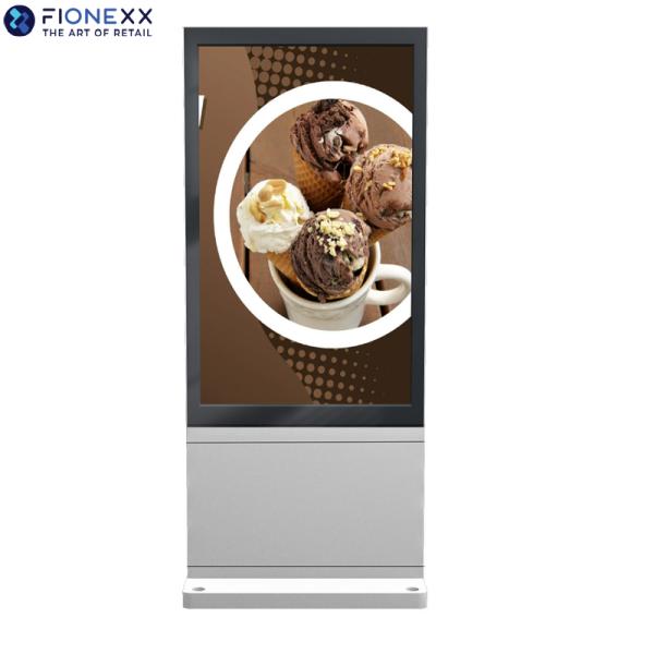 43 inch Silver Android Outdoor Fanless Vertical Digital Totem