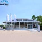 Large Transparent Arcum Tent Glass Wall Galvanized Steel Connector