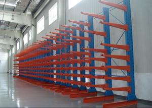 China Carbon Steel Q235 Cantilever Warehouse Racks , Raw Material Storage Racks factory