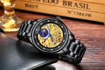 KINYUED popular stainless steel classical automatic luminous hands mens