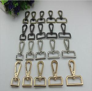 China Personalized custom convenient 5 size gold metal handbag zinc alloy snap hook 32 mm &amp; 38 mm factory