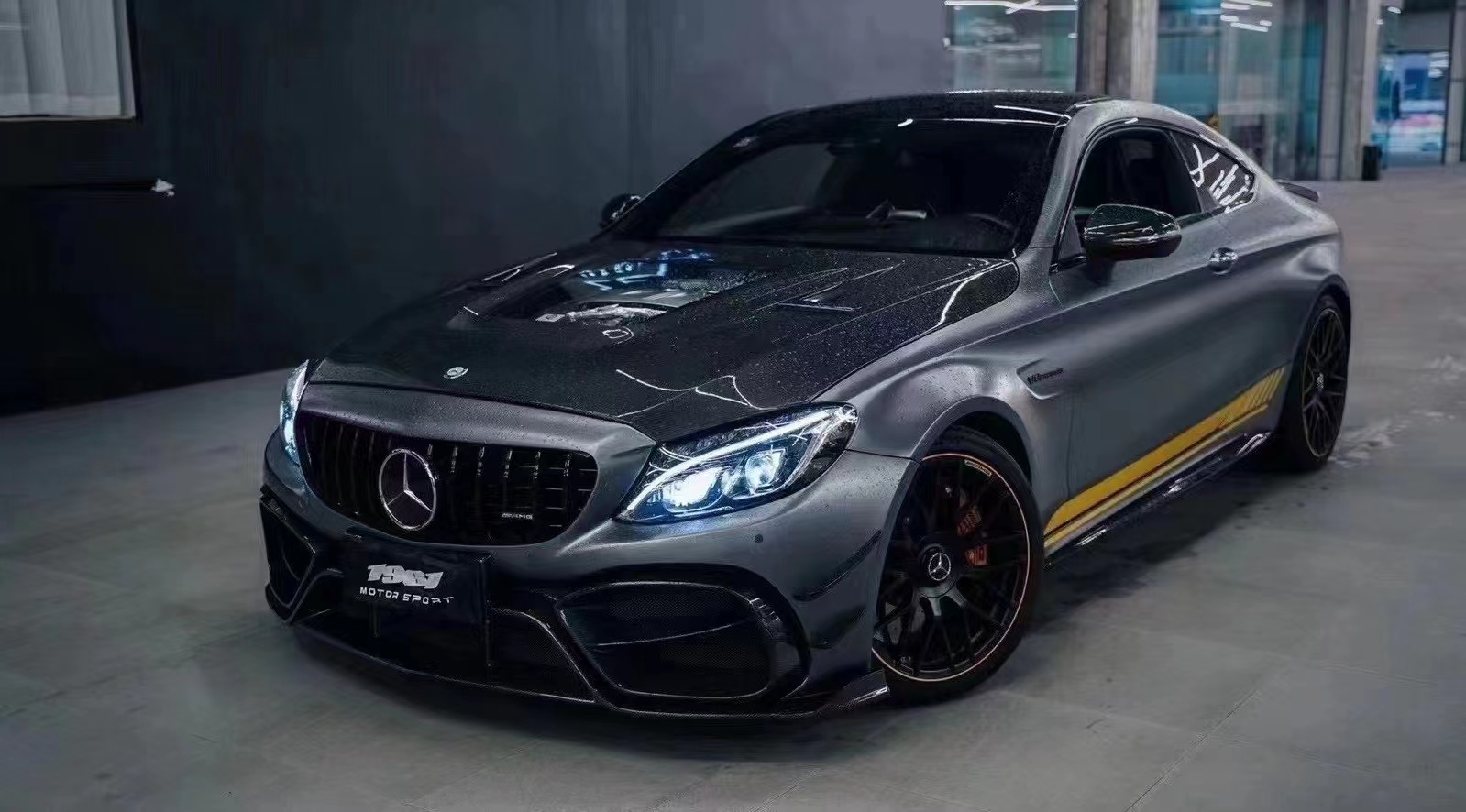 New Product for Mercedes W205 AMG C63 Coupe Body Kit C63 Coupe Upgraded IMP Style Front Bumper