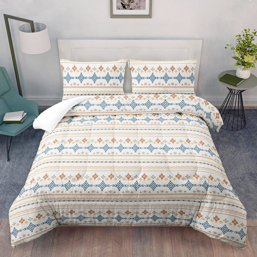 Add a Touch of Sophistication to Your Bed with Geometric Pattern Flannel Bedding Set