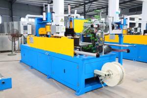 China 630 Double Head Wire Bobbin Winding Machine , 200m/min Automatic Wire Wrap Machine factory