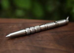 China safe protect self defense gift metal tool pen glass breaking metal ball pen factory