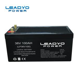 China IP66 Waterproof Rechargeable Lithium ion Marine Battery 36V 100Ah LiFePO4 Deep Cycle Batteries with Bluetooth factory