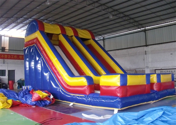 Large Double Lanes Commercial Adult Inflatable Slide For Amusement Park