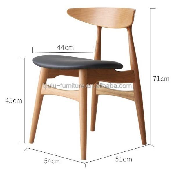 Customized Colors Solid Wood Round Back Nordic Dining Chair for Hotel Restaurant