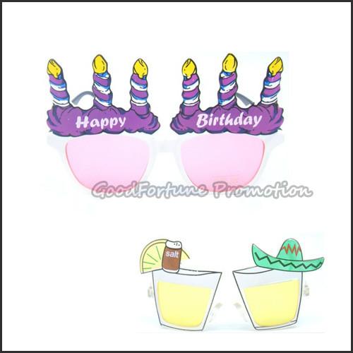 Promotional plastic funny dress make up eyeglass leisure birthday festival decor