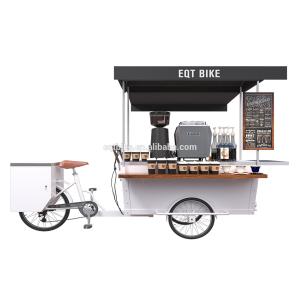 China Box Structure Mobile 25° Climbing Tricycle Coffee Cart factory