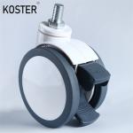 Light Duty PU Medical Caster With Rotating Wheel Diameter 100mm/125mm/150mm