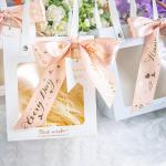 Transparent Window Bag Cardboard Gift Packaging Box With Handle